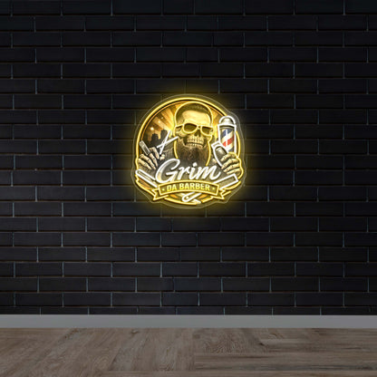 GRIM DA BARBER - Premium Neon Artwork