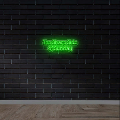 The Sharp Side of Sunday - Premium Neon Artwork