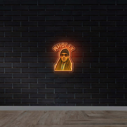 Wholly Portrait Logo - Premium Neon Artwork