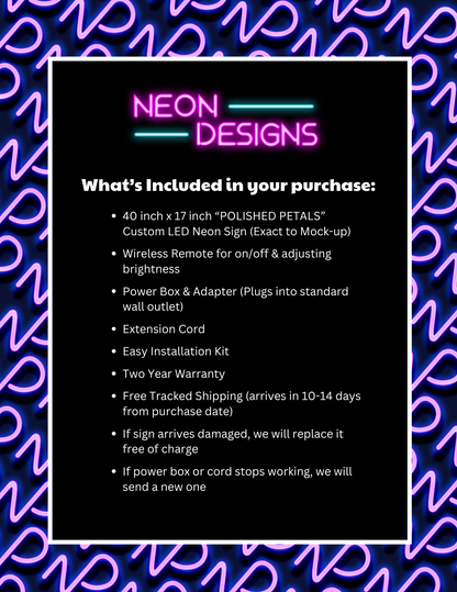 POLISHED PETALS - Premium Neon Artwork