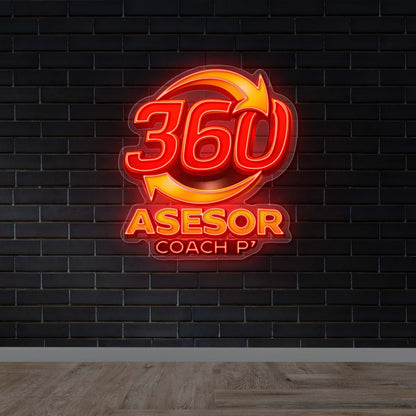 360 Asesor - Premium Neon Artwork