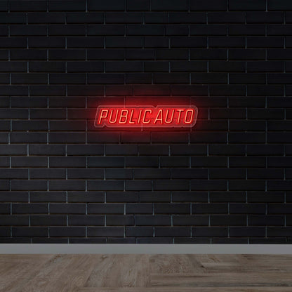 Public Auto - Premium Neon Artwork