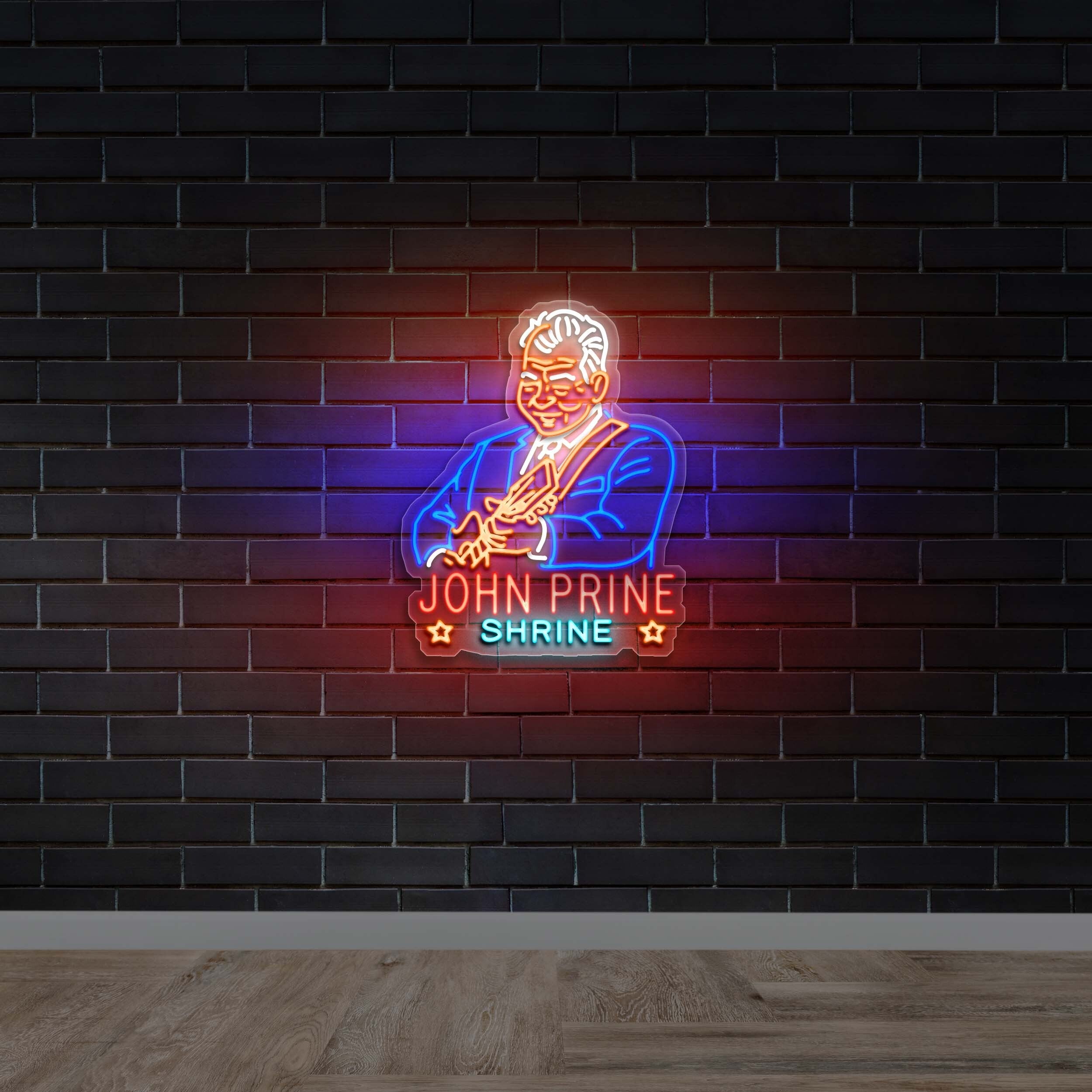 JOHN PRINE SHRINE - Premium Neon Artwork