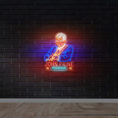 JOHN PRINE SHRINE - Premium Neon Artwork