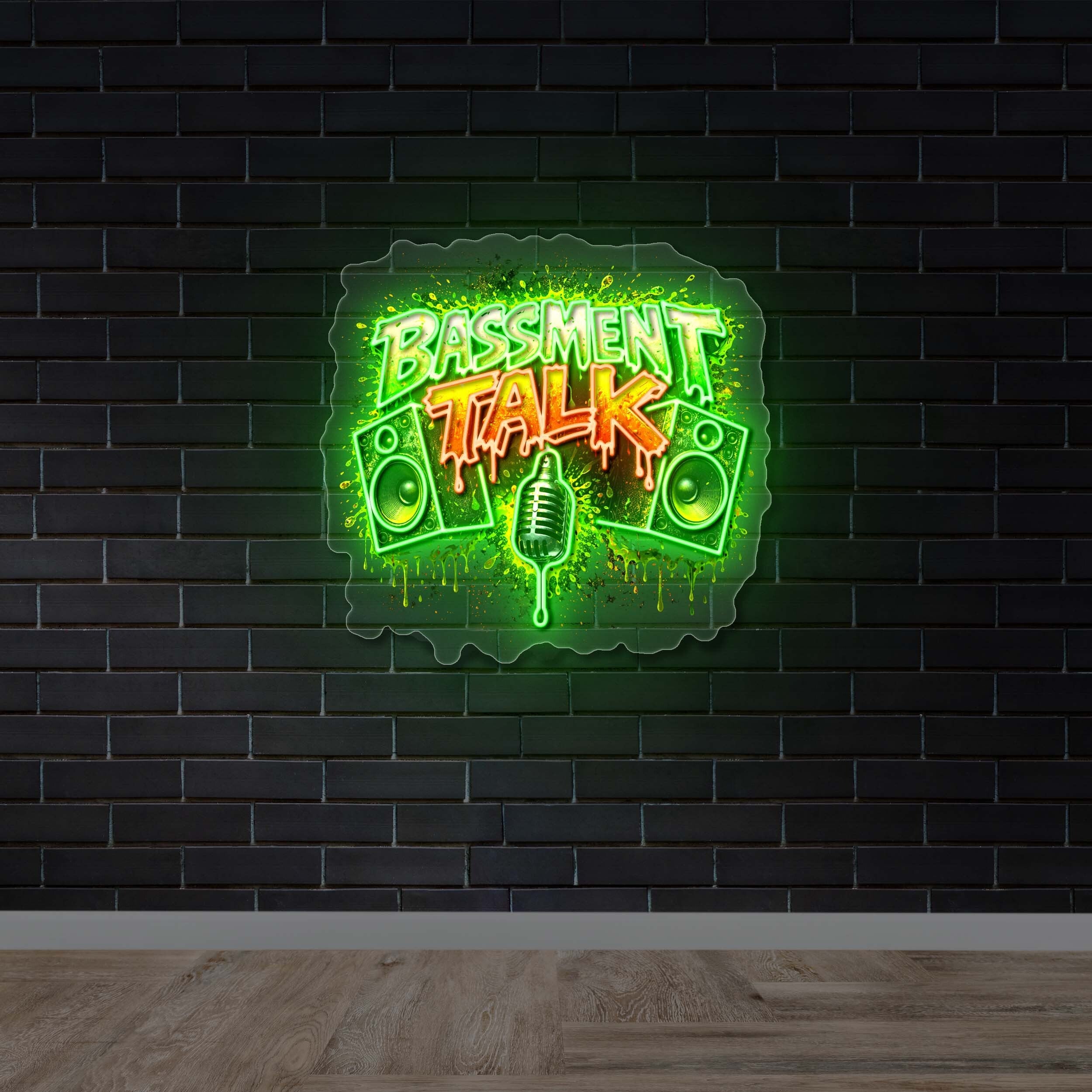 BASSMENT TALK - Premium Neon Artwork