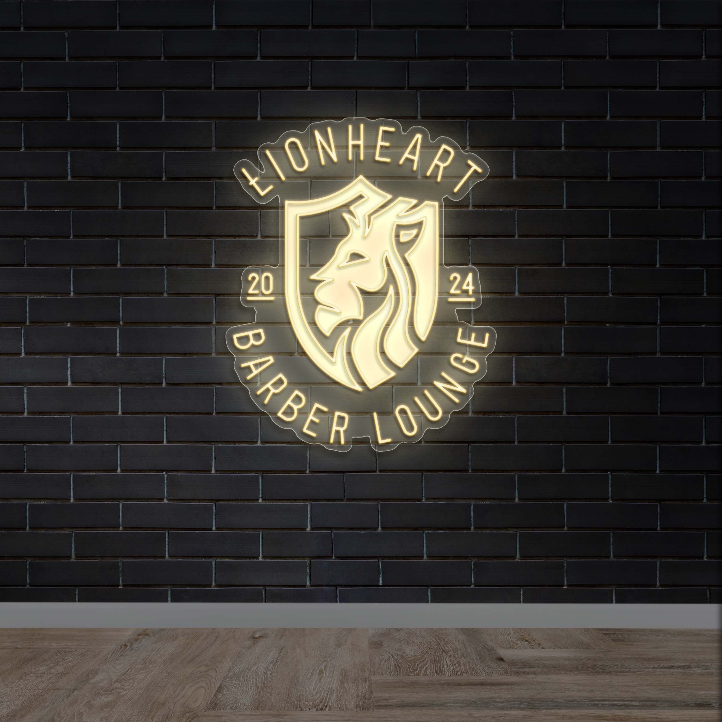 LIONHEART BARBER LOUNGE - Premium Neon Artwork