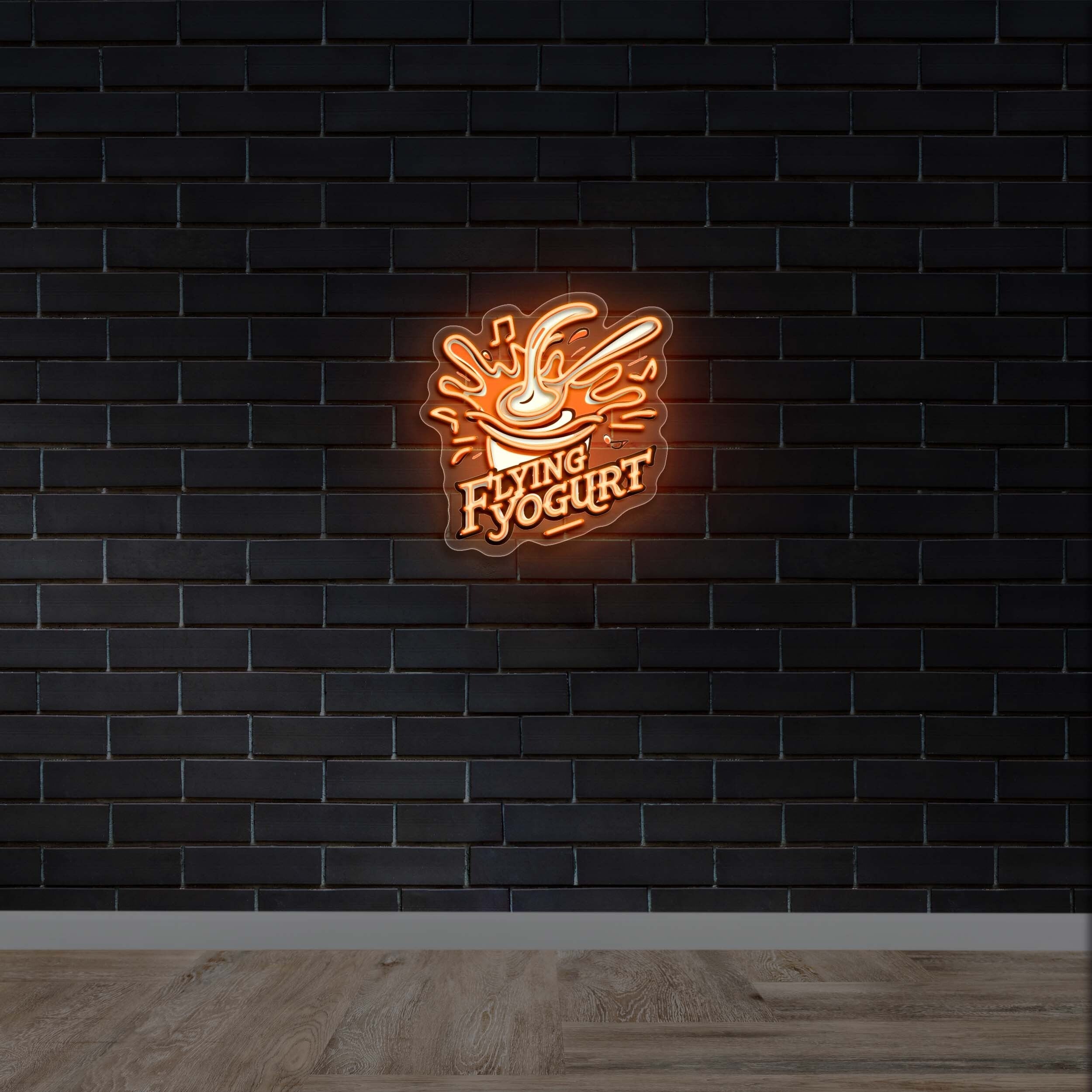 Flying Yogurt - Premium Neon Artwork