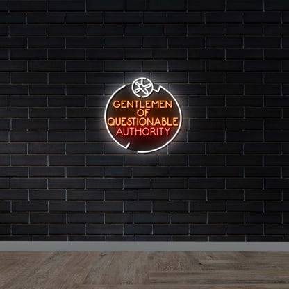 Gentlemen Of Questionable Authority - Premium Neon Artwork