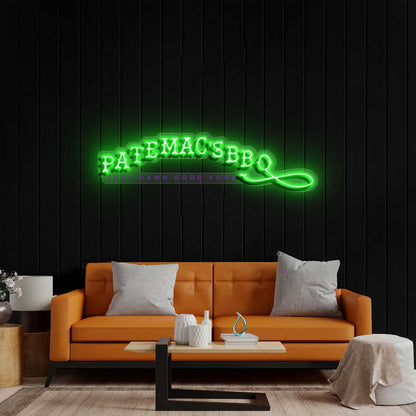 PAT E MAC'S BBQ - Premium Neon Artwork