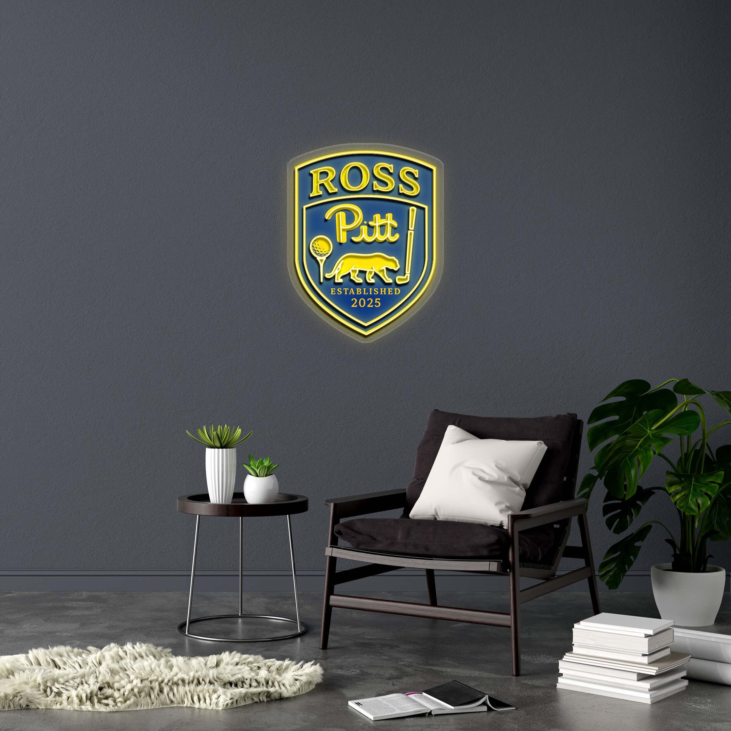 ROSS Pitt - Premium Neon Artwork  