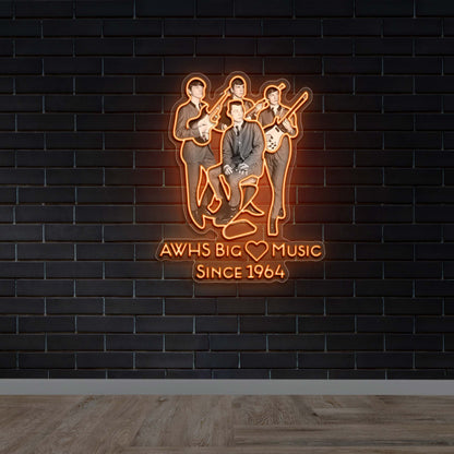 AWHS BIG MUSIC Since 1964 - Premium Neon Artwork