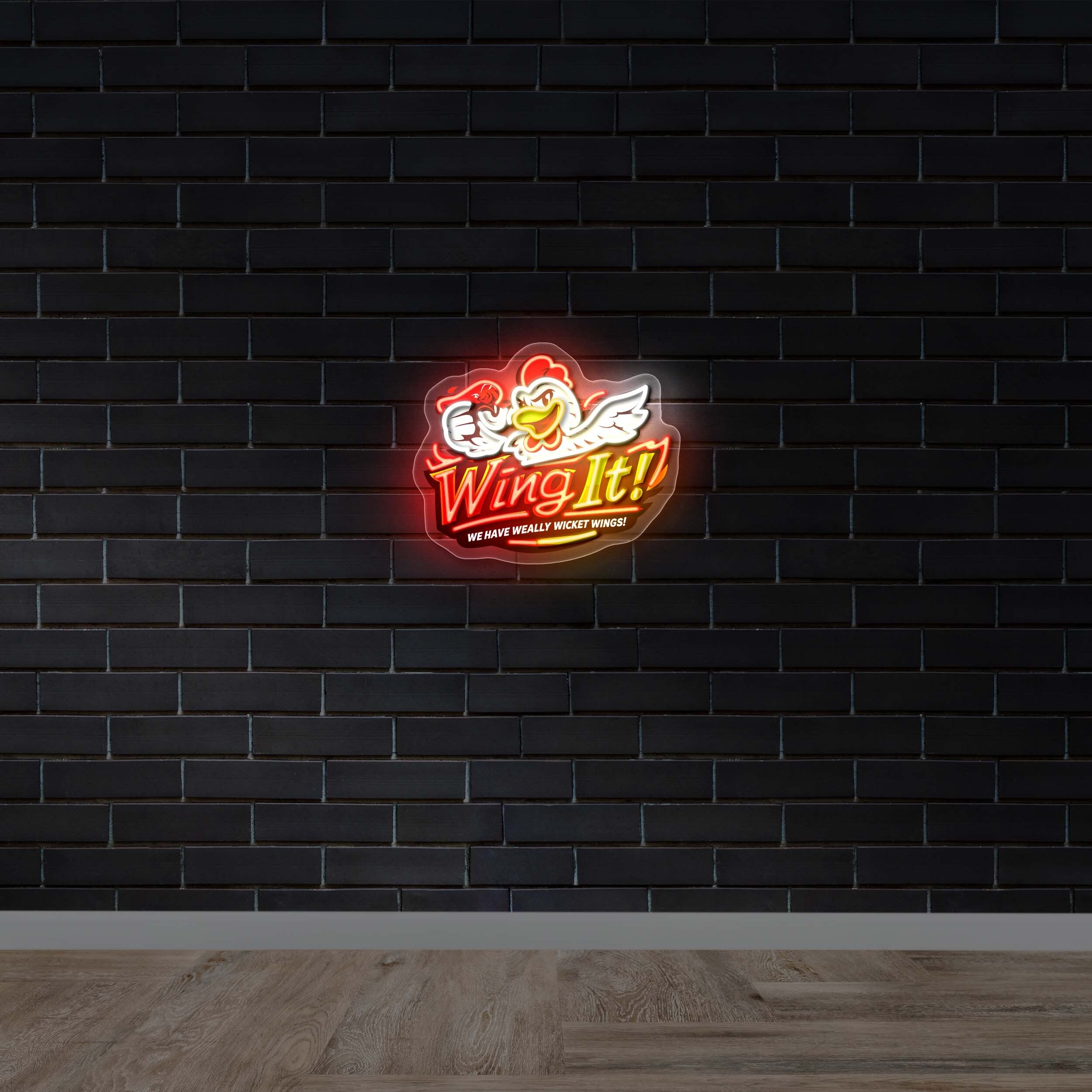 Wing It - Premium Neon Artwork