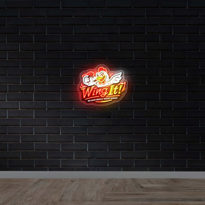 Wing It - Premium Neon Artwork