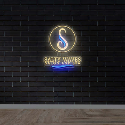 Salty Waves Salon And Spa - Premium Neon Artwork
