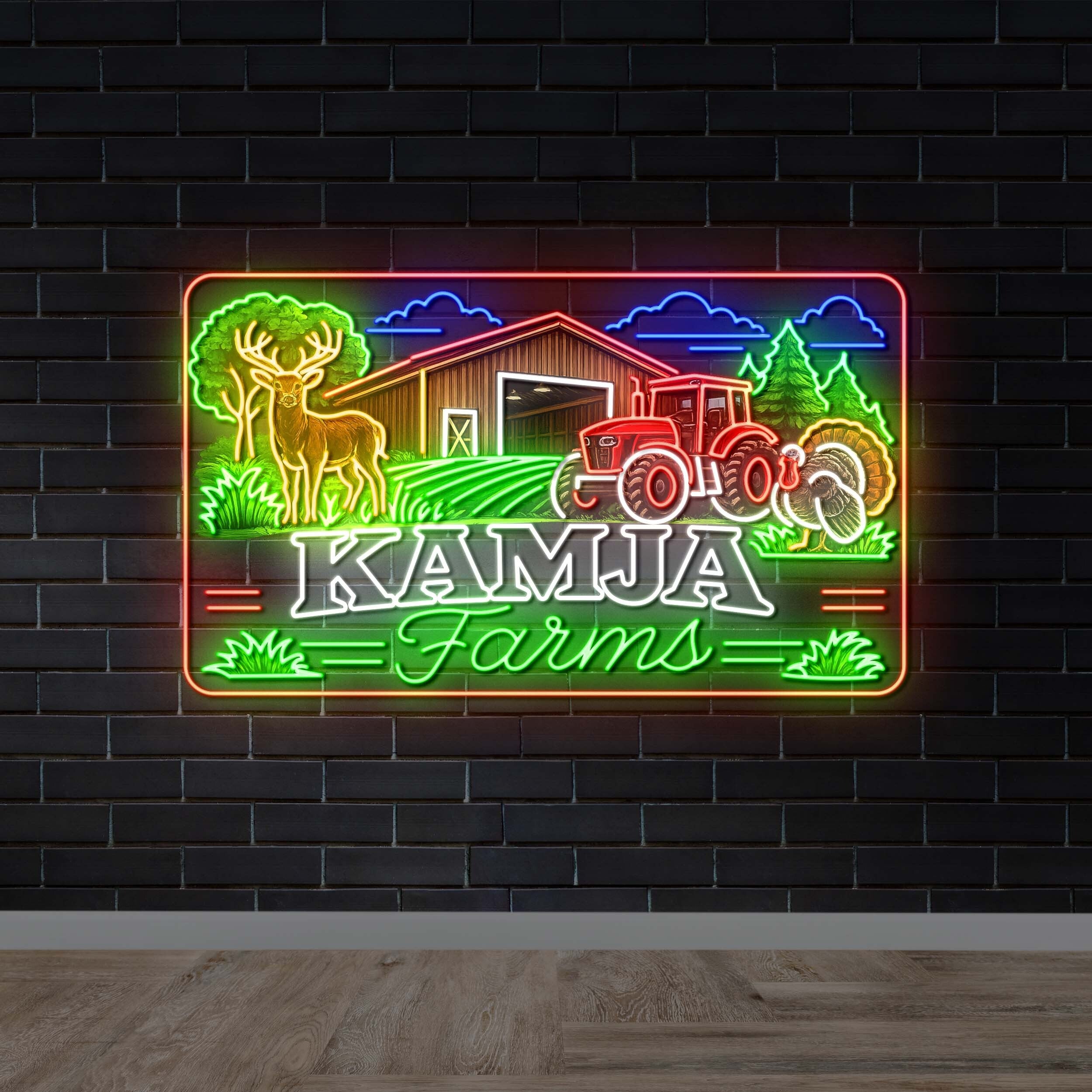 KAMJA FARMS -  Premium Neon Artwork