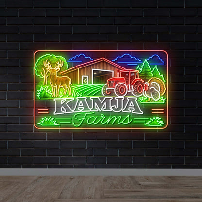 KAMJA FARMS -  Premium Neon Artwork