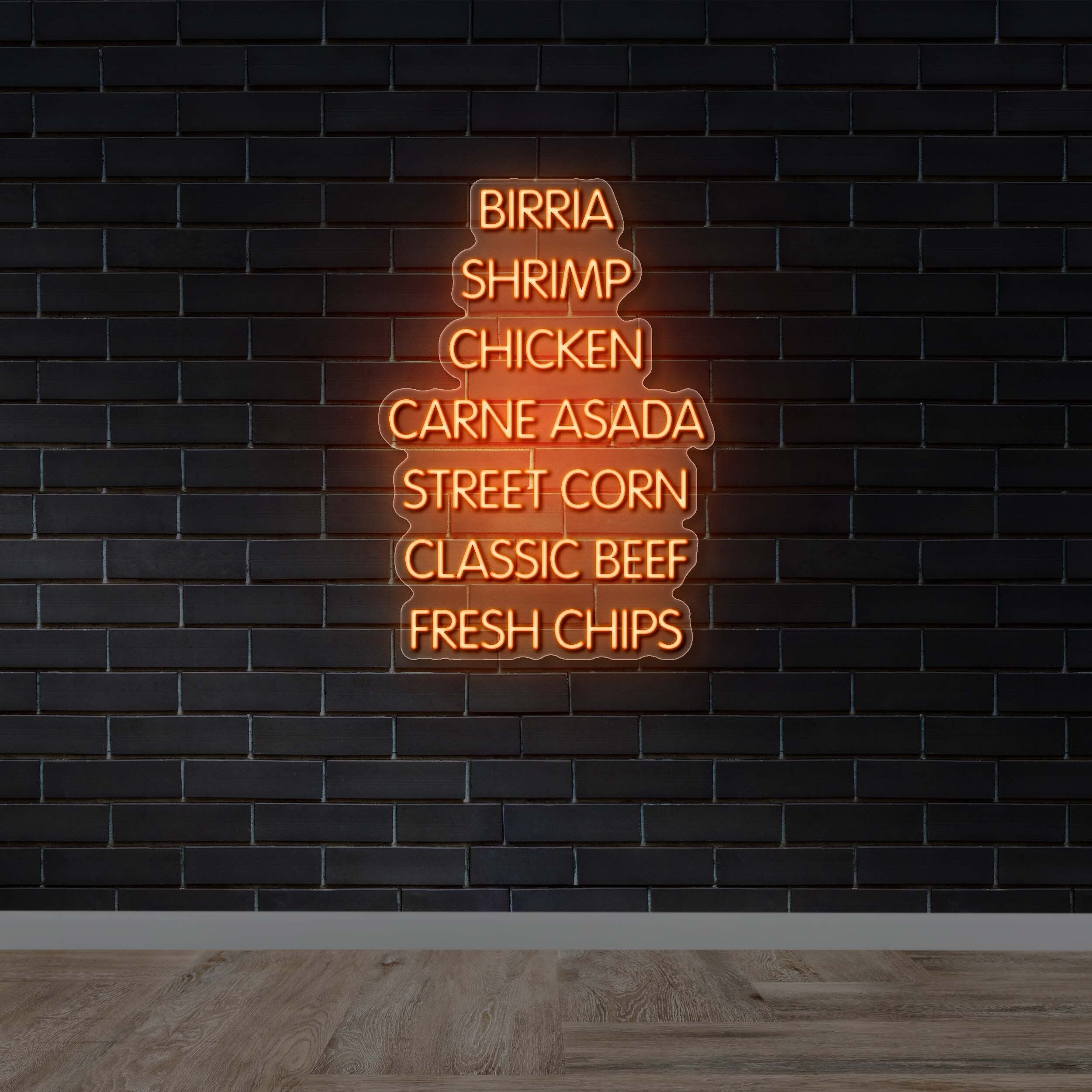 BIRRIA, SHRIMP, etc. | VAG Rundschrift font - Premium Neon Artwork