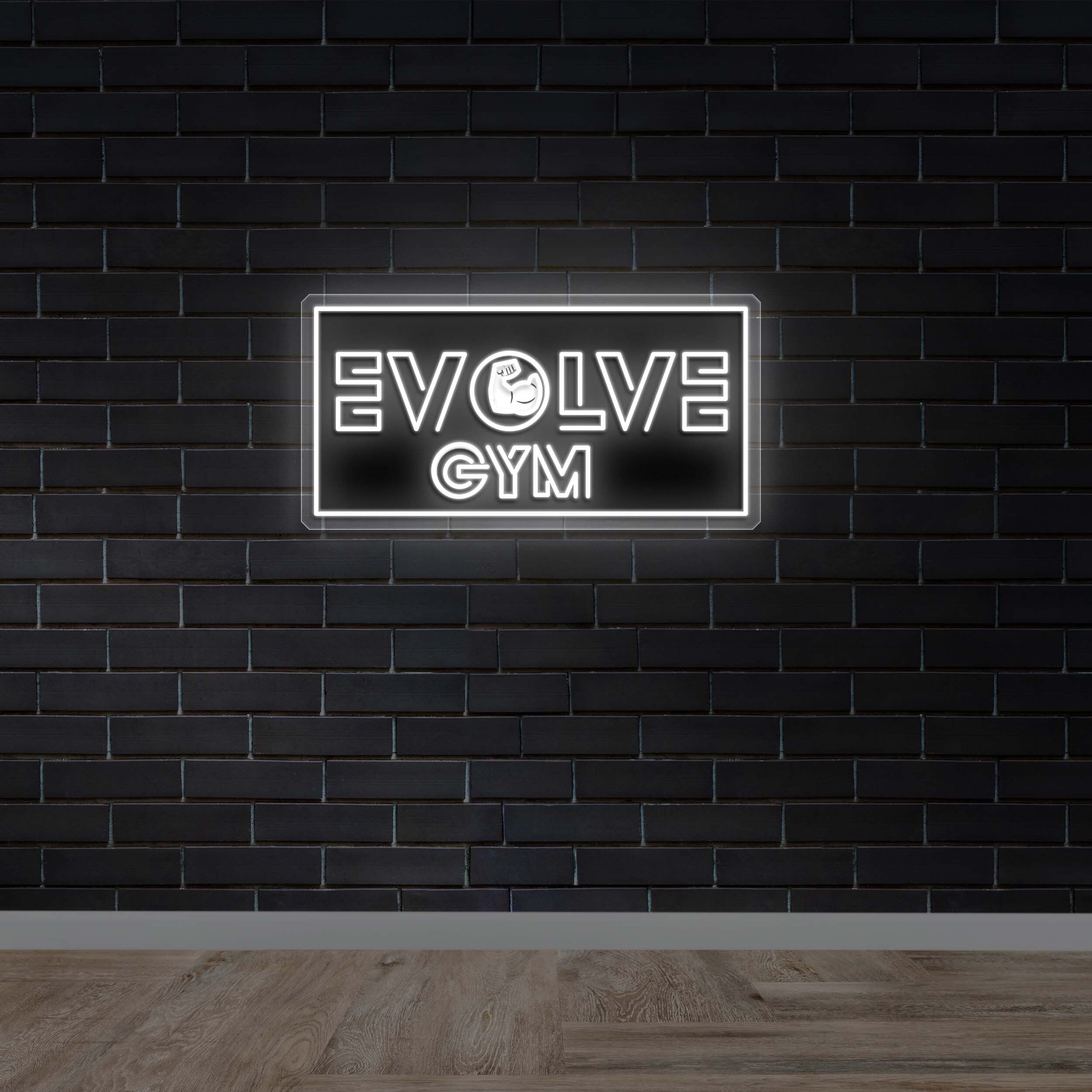 EVOLVE GYM - Premium Neon Artwork