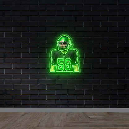 Football Player 58 - Premium Neon Artwork