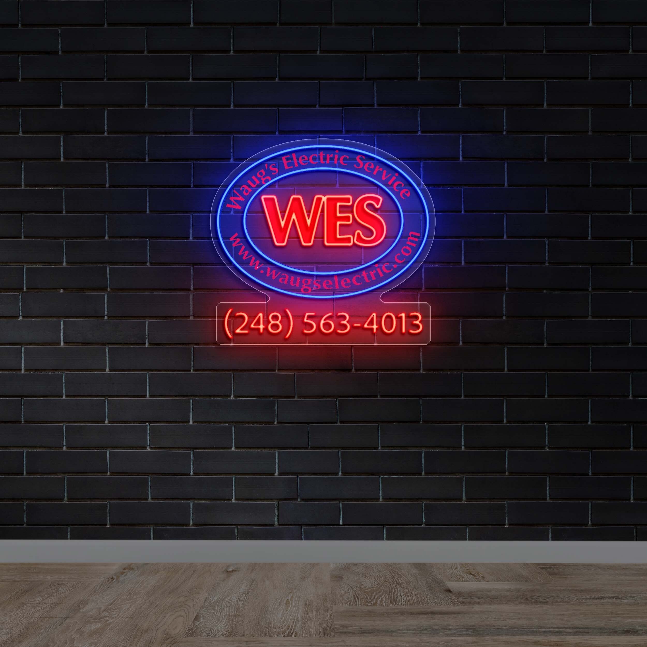 WES Waug's Electric Service - Premium Neon Artwork