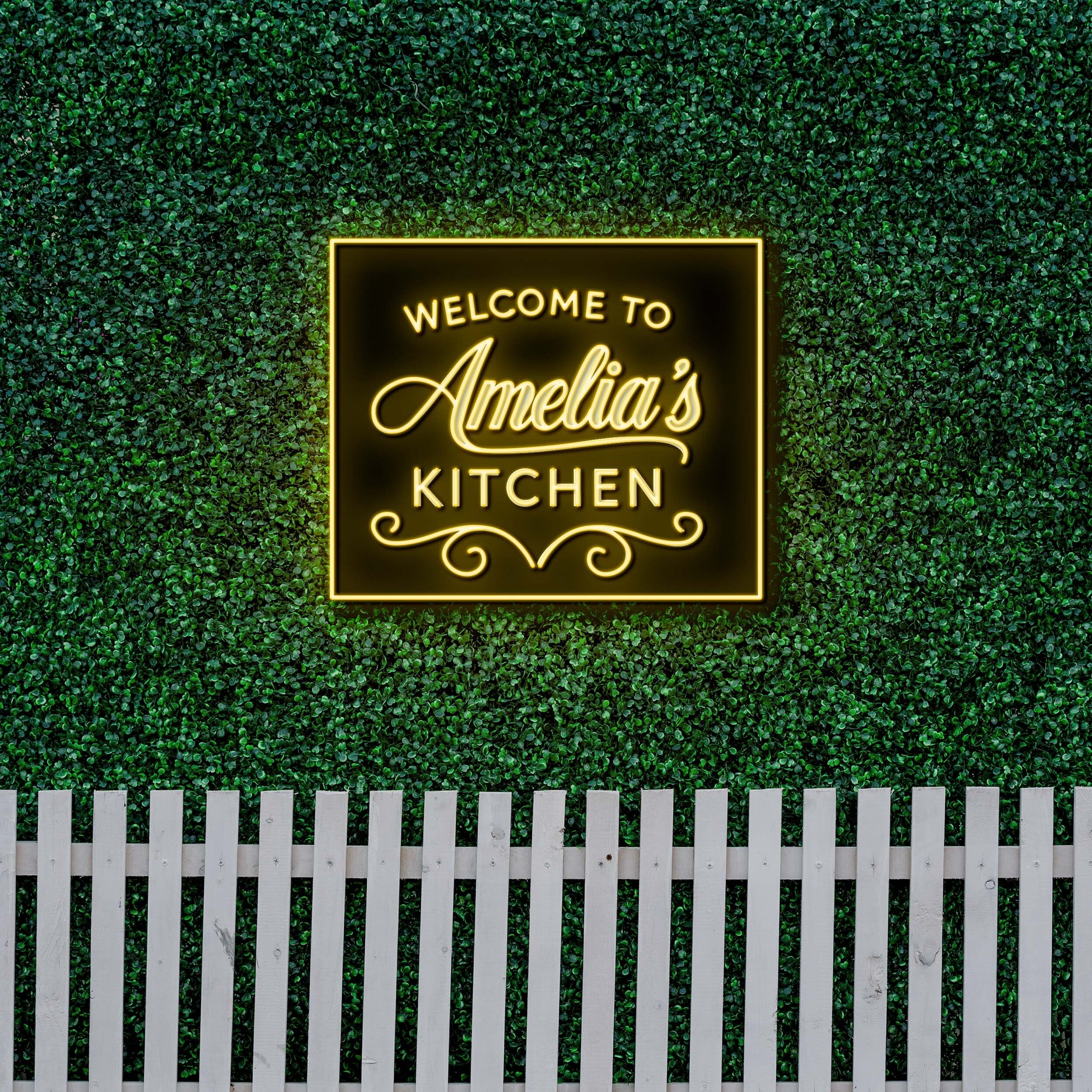 WELCOME TO Amelia's KITCHEN - Premium Neon Artwork