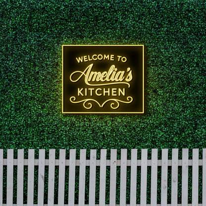 WELCOME TO Amelia's KITCHEN - Premium Neon Artwork