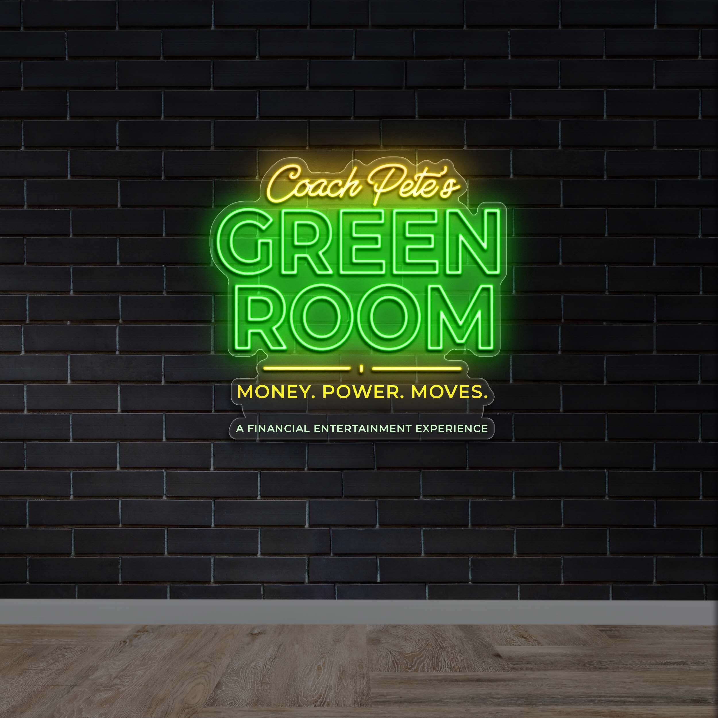 Coach Pete's Green Room - Premium Neon Artwork