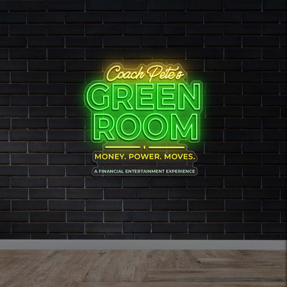 Coach Pete's Green Room - Premium Neon Artwork