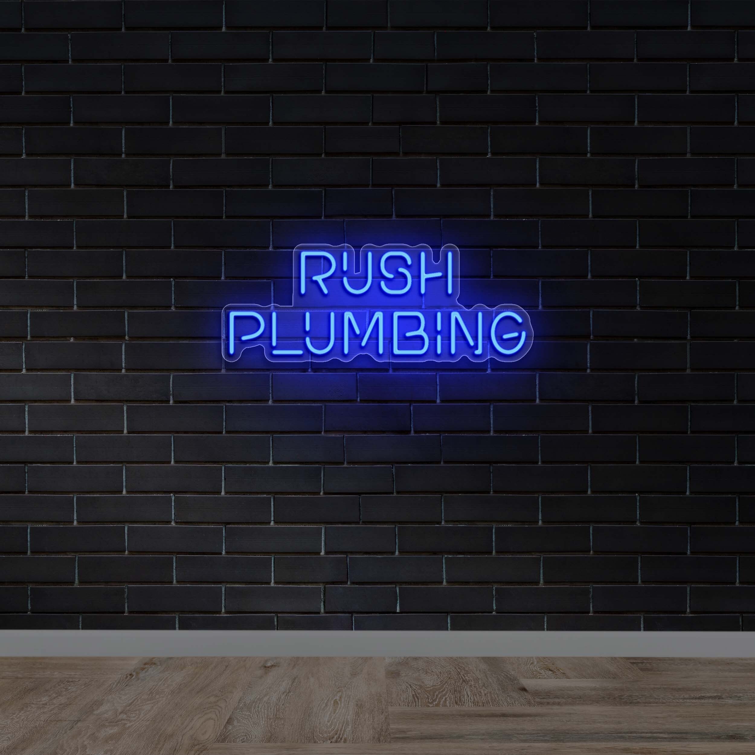 RUSH PLUMBING - Premium Neon Artwork