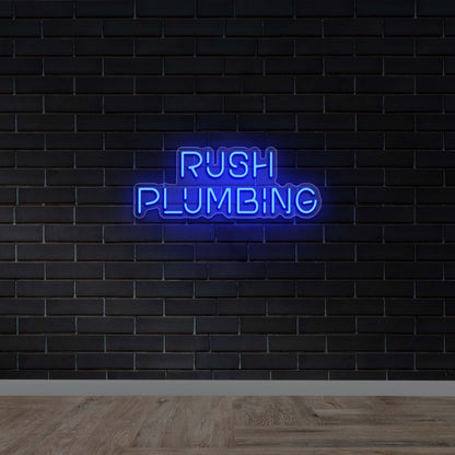 RUSH PLUMBING - Premium Neon Artwork