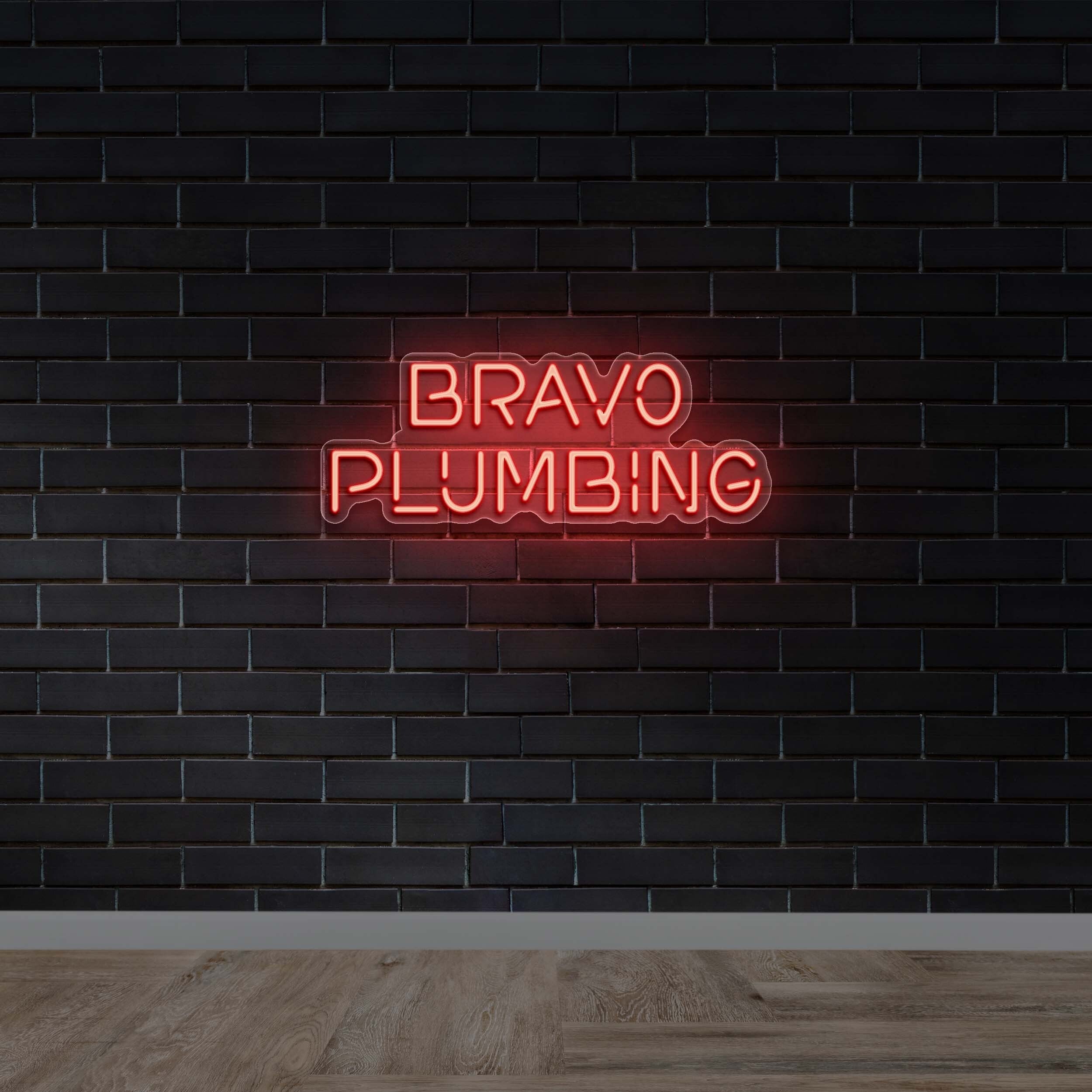 BRAVO PLUMBING - Premium Neon Artwork