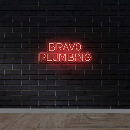 BRAVO PLUMBING - Premium Neon Artwork
