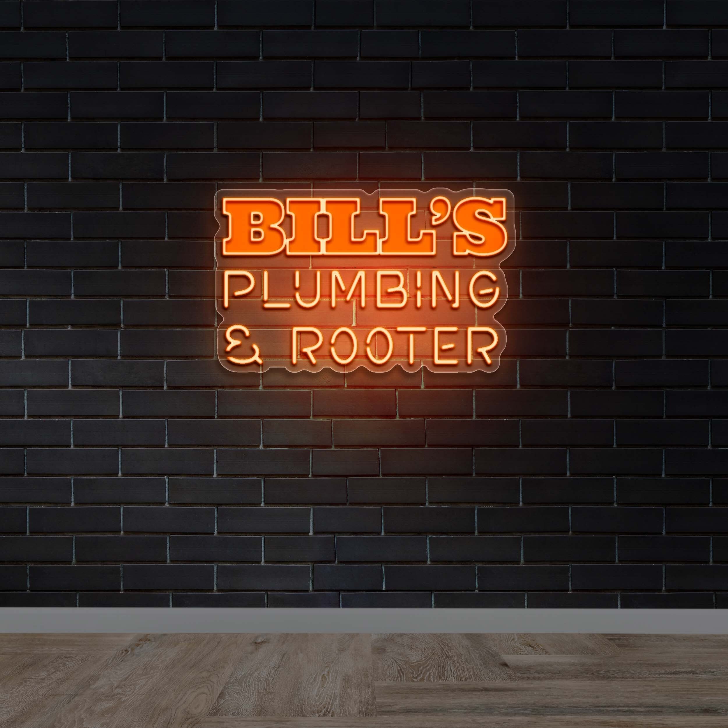 BILL'S PLUMBING & ROOTER - Premium Neon Artwork