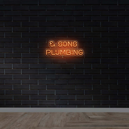 & SONS PLUMBING - Premium Neon Artwork