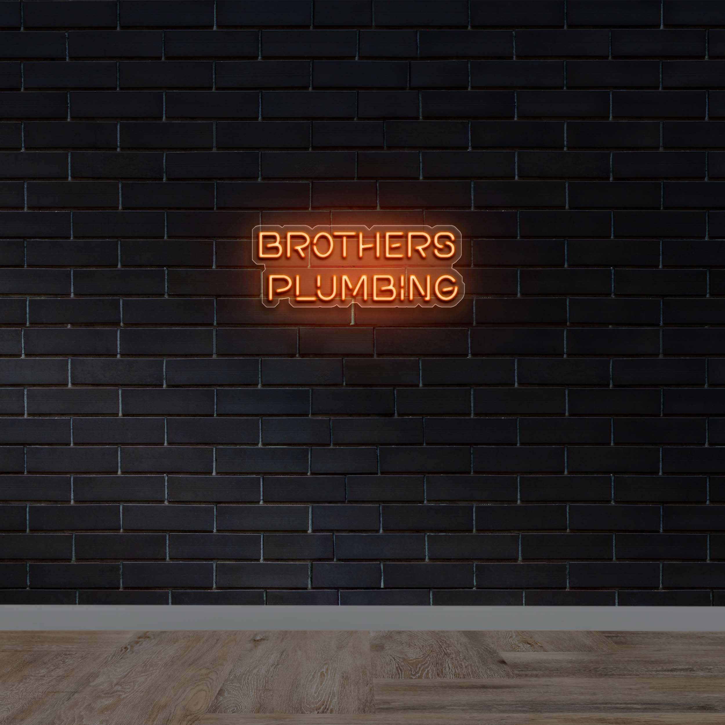 BROTHERS PLUMBING - Premium Neon Artwork