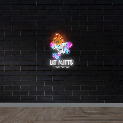 Lit Mitts - Premium Neon Artwork