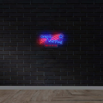 Grand New Flag - Premium Neon Artwork