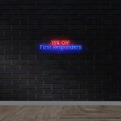 15% Off First Responders - Premium Neon Artwork