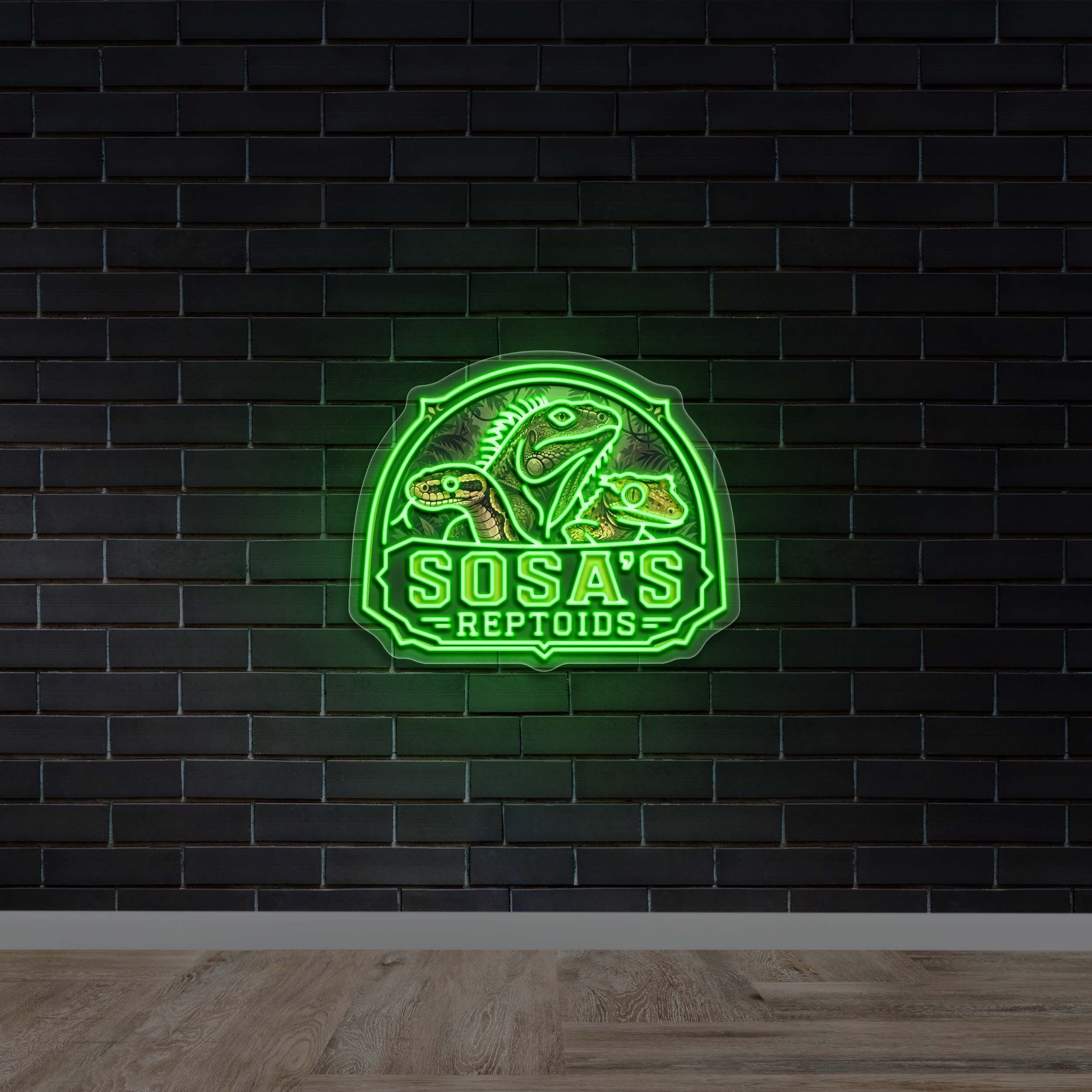 Sosa’s Reptoids - Premium Neon Artwork