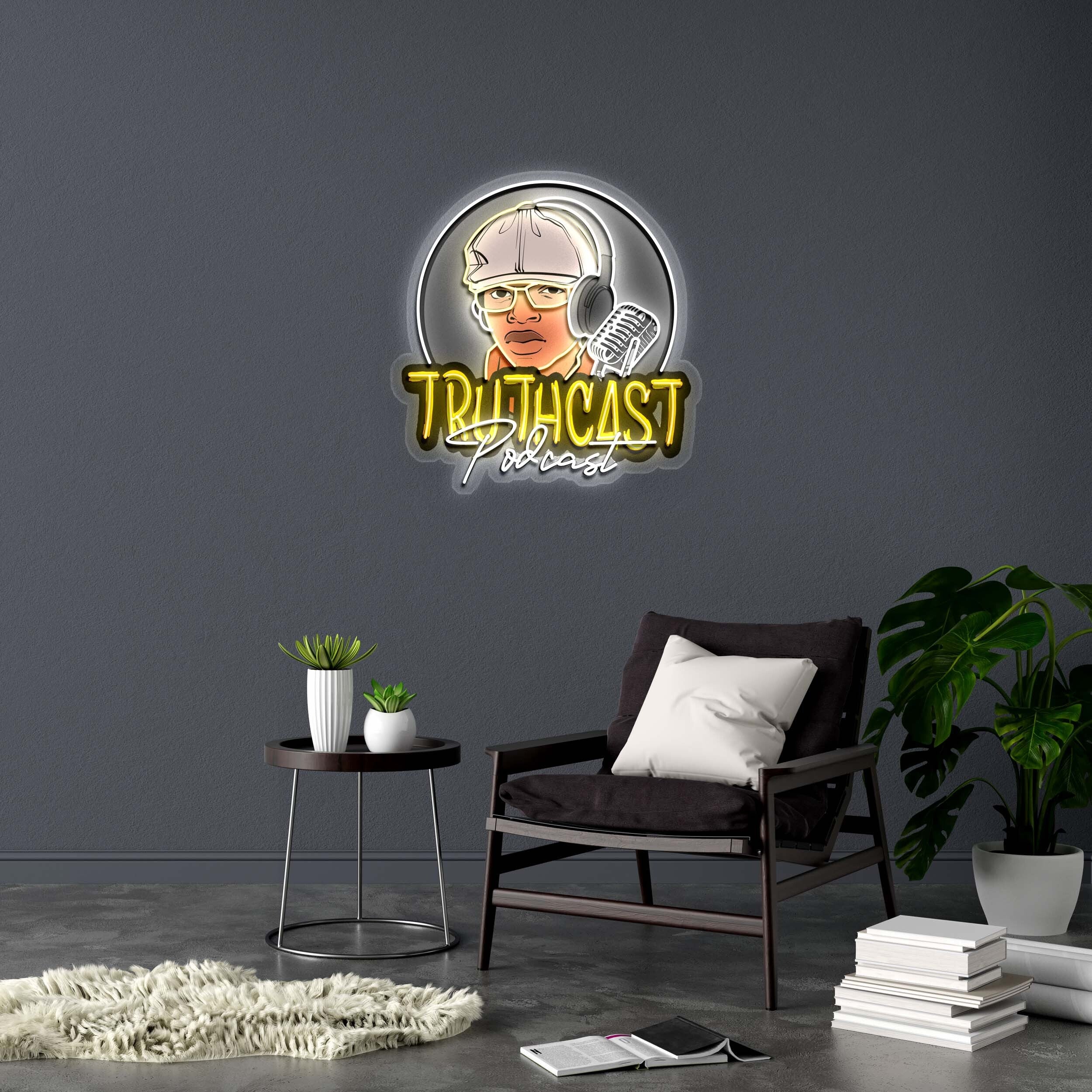 TRUTHCAST PODCAST - Premium Neon Artwork