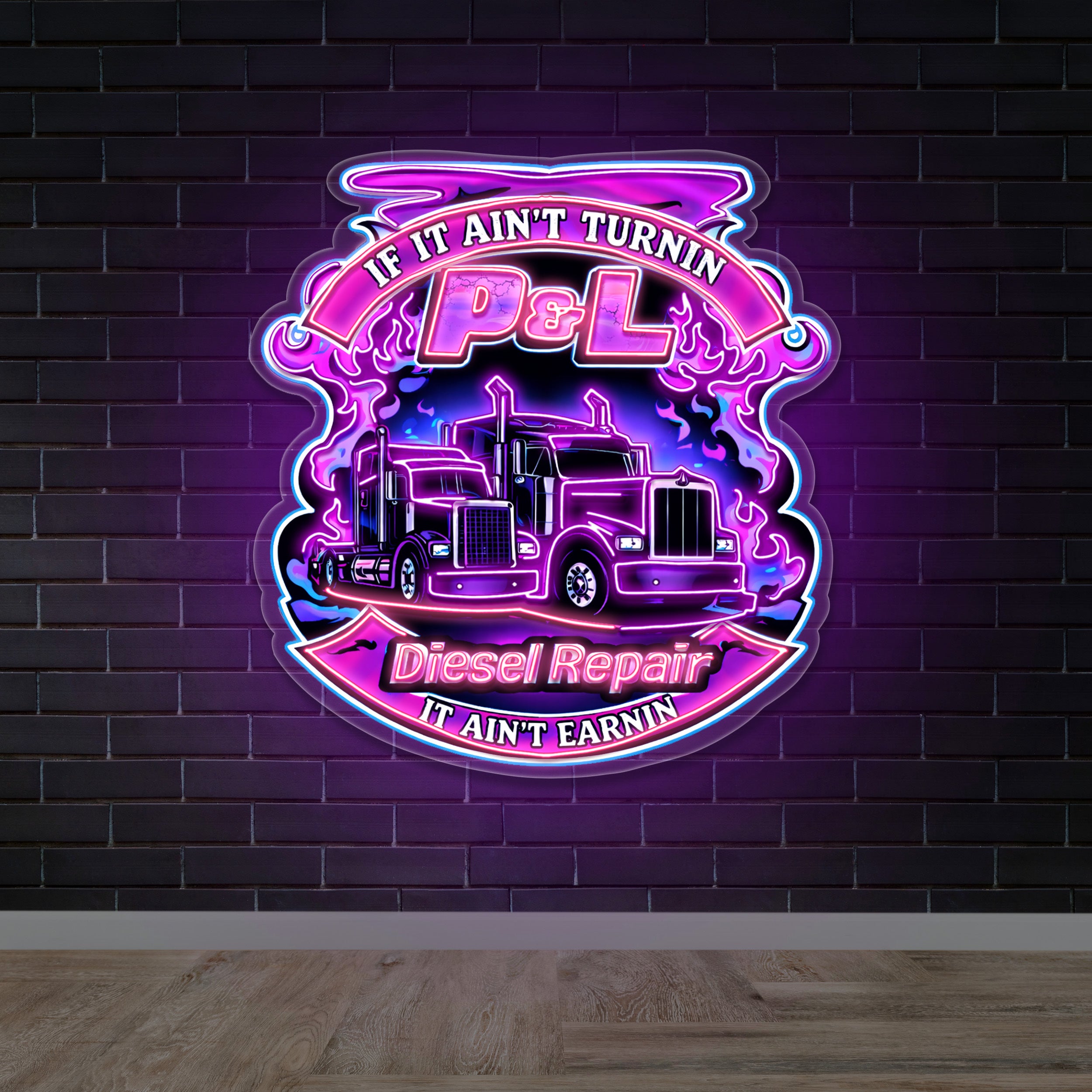 P & L Diesel Repair | 2nd Version - Premium Neon Artwork