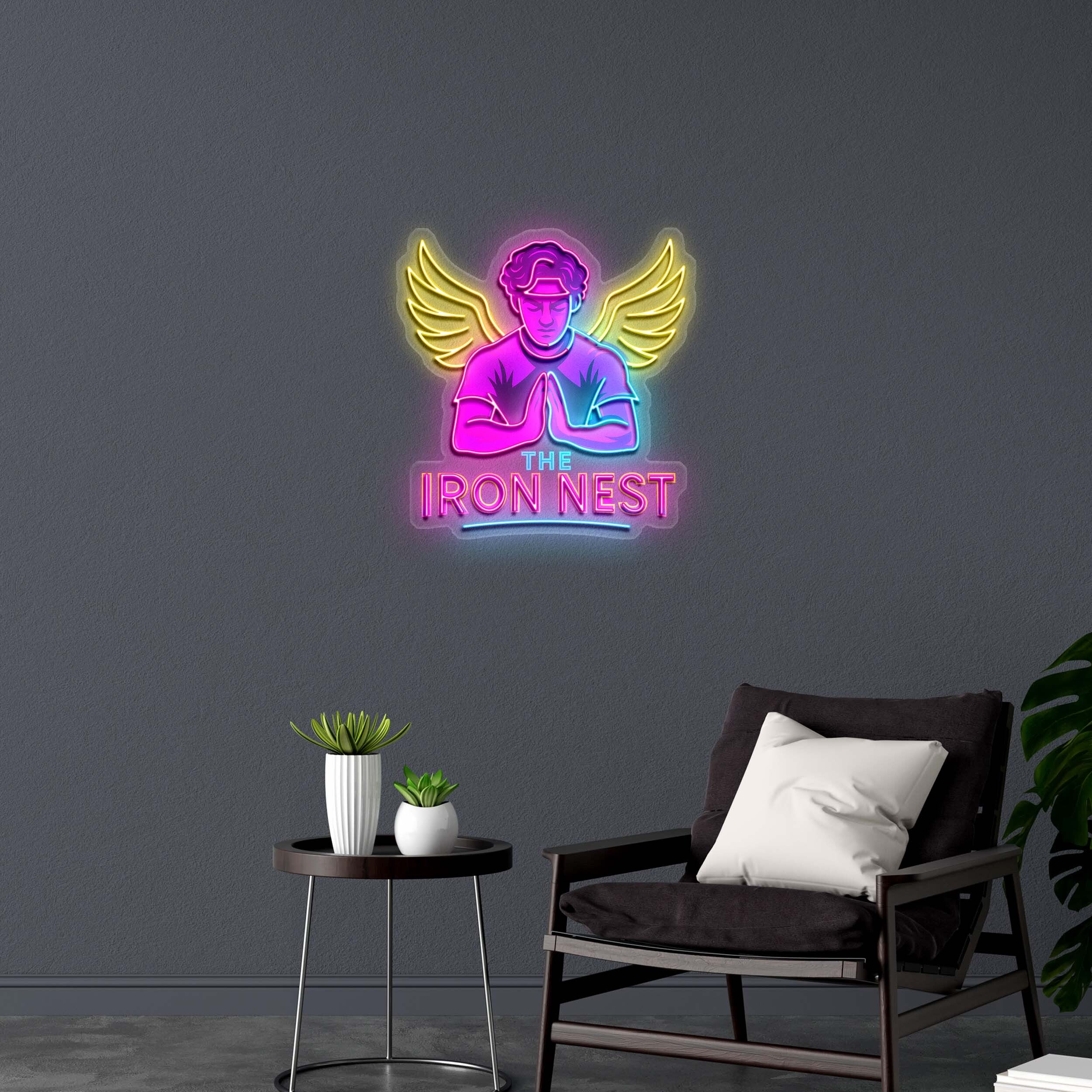 THE IRON NEST - Premium Neon Artwork