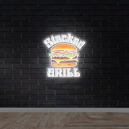 STACKED GRILL - Premium Neon Artwork