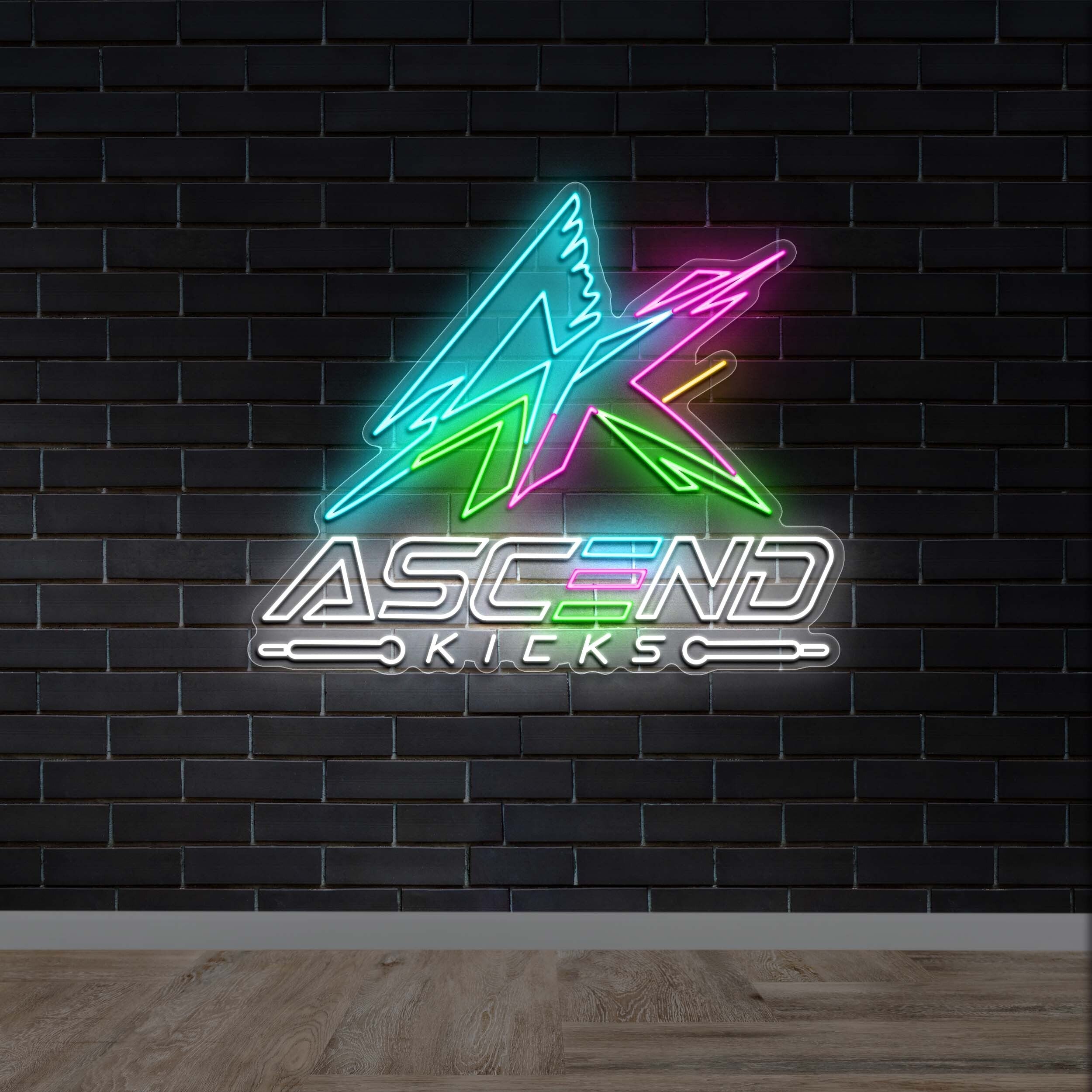 Ascend Kicks - Premium Neon Artwork