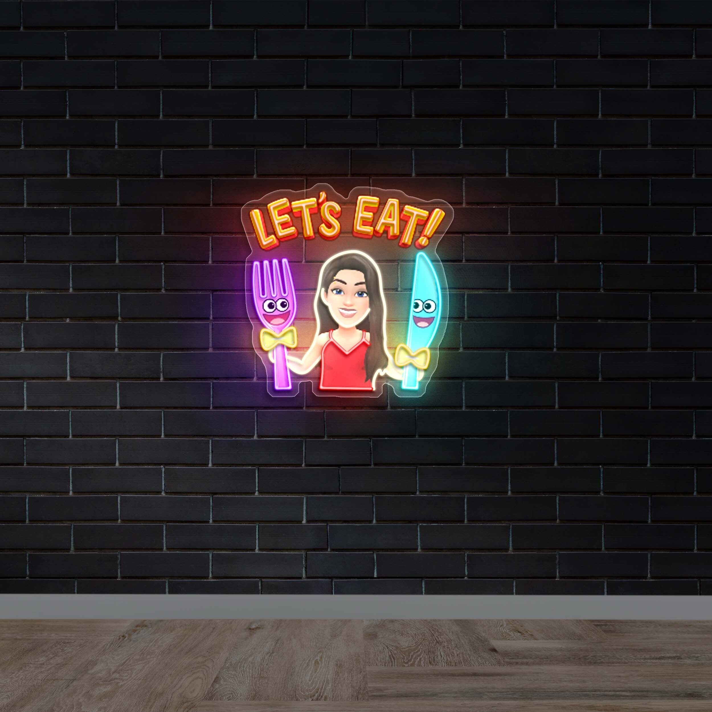 LET'S EAT - Premium Neon Artwork