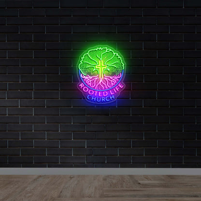Rooted Life Church - Premium Neon Artwork