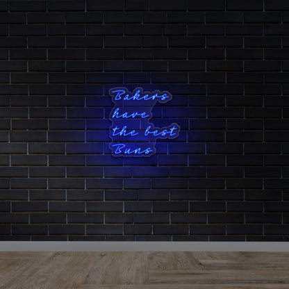 Bakers have the best Buns - Premium Neon Artwork