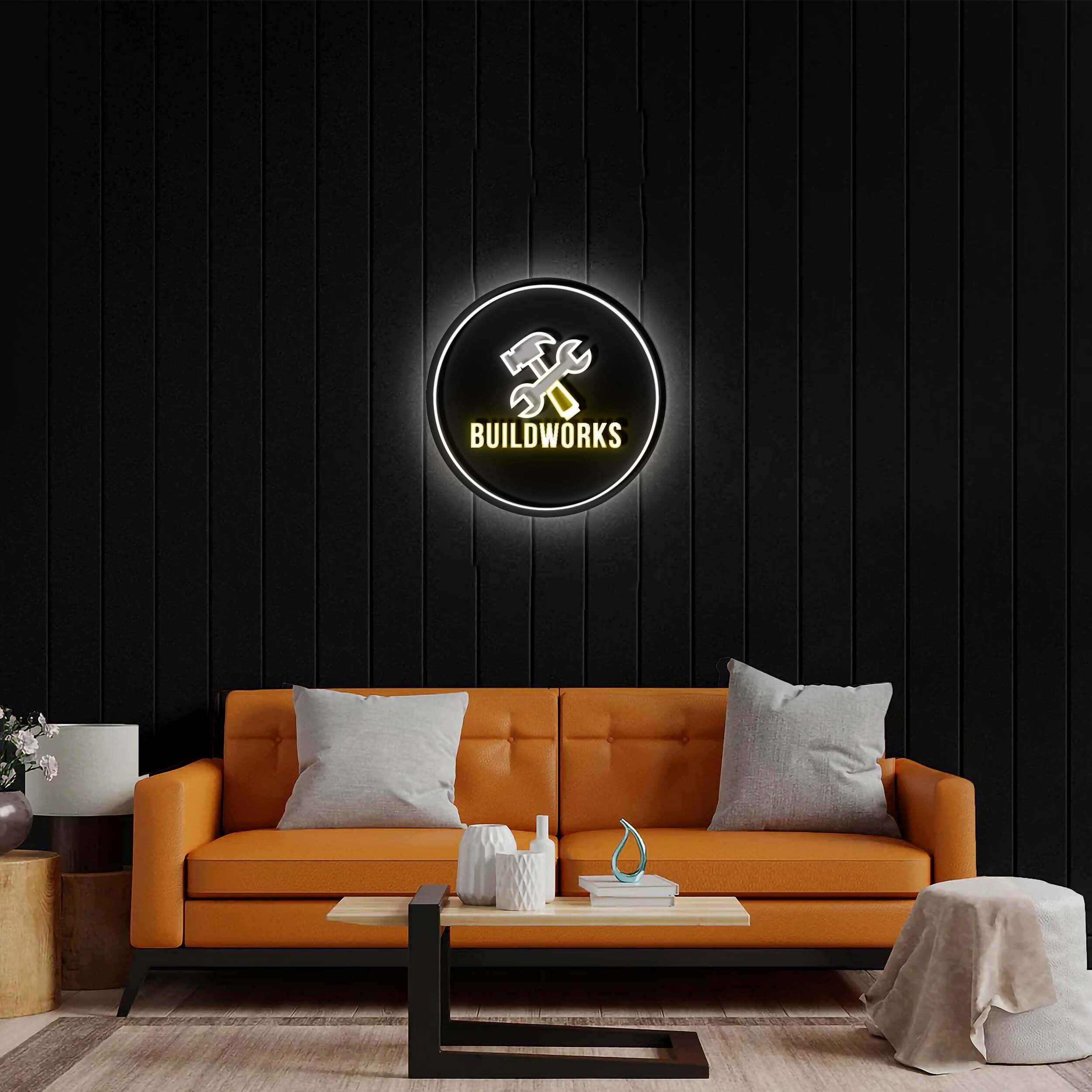 BUILDWORKS - Premium Neon Artwork