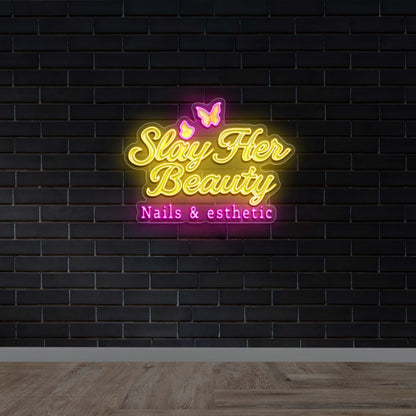 Slay Her Beauty - Premium Neon Artwork