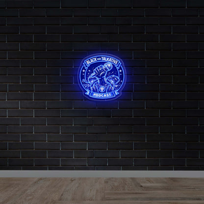 BLACK AND TALKATIVE - Premium Neon Artwork